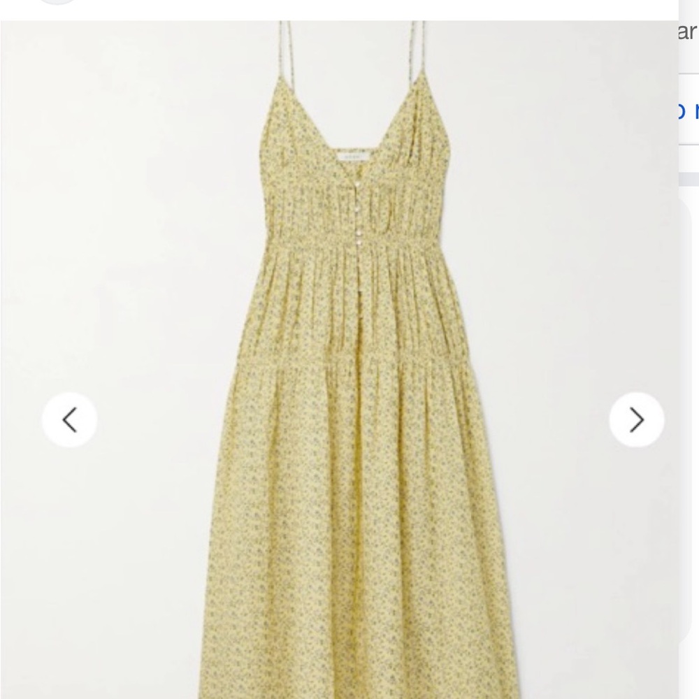 Doen Yellow Floral Midi Dress - Picture 1 of 7